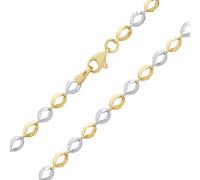Goldkette Apollon aus Gelb- und Weißgold 585 mit doppelten Gliedern 4 mm variante 50 cm