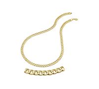 Goldkette FIRETTI "Schmuck Geschenk Gold 333 Halskette Panzerkette" Gr. 50, gold (gelbgoldfarben), Halsketten, Damen, 50, Gelbgold 585, B: 6,4mm, Panzerkette, Made in Germany, B:6,4mm (52474520-50) ge