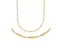 Goldkette FIRETTI "Schmuck Geschenk Gold 333 Singapur, ca. 1,4 mm breit" Gr. 50, gold (gelbgoldfarben), Halsketten, Damen, 50, Gelbgold 333, B: 1,4mm, Goldkette, Made in Germany, B:1,4mm (26089347-50)