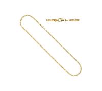 Goldkette JOBO, gelb (gelbgold 585), Halsketten, Damen, Gelbgold 585, L: 45, Goldkette, Zwillings-Panzerkette 585 Gold 45 cm 3 mm (68077227-0) gelbgold 585