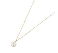 Goldkette LUIGI MERANO "Blüte mit Zirkonia, Gold 375", gold, Halsketten, Damen, 45cm, Gelbgold 375, Goldkette (26855833-0) gold