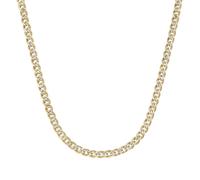 Goldkette LUIGI MERANO "Doppel-Panzerkette, bicolor, Gold 585", gold (goldfarbig, silberfarbig, bicolor), Halsketten, Damen, 45cm, Gelbgold 585, Goldkette (76646640-0) goldfarbig, silberfarbig, bicolo