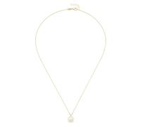 Goldkette LUIGI MERANO "Kleeblatt-Anhänger mit Perlmutt, Gold 375", gold (perlmutt), Halsketten, Damen, 42cm, Gelbgold 375, Goldkette (97179757-0) perlmutt