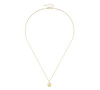 Goldkette LUIGI MERANO "mit Blüte-Anhänger strukturiert, Gold 375", gold, Halsketten, Damen, 43cm, Gelbgold 375, Goldkette (19697054-0) gold
