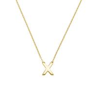 Goldkette LUIGI MERANO "mit einem kleinen X, Gold 375", gold, Halsketten, Damen, 45cm, Gelbgold 375, Goldkette (15854617-0) gold