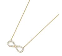 Goldkette LUIGI MERANO "Mittelteil Infinity mit Zirkonia, Gold 375", gold, Halsketten, Damen, 45cm, Gelbgold 375, Goldkette (46812448-0) gold