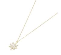 Goldkette LUIGI MERANO "Stern mit Zirkonia, Gold 375", gold, Halsketten, Damen, 45cm, Gelbgold 375, Goldkette (87677934-0) gold
