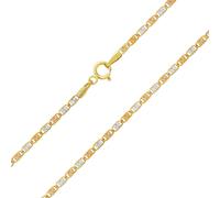 Goldkette Lunaria aus 585 Gelb-, Weiß- und Roségold 1,9 mm variante 42 cm