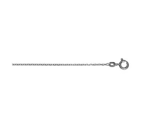 Goldkette ONE ELEMENT "Halskette Rundankerkette aus 333 Weißgold Ø 1,3 mm" Gr. 50, silber, Halsketten, Damen, 50, Gold Weißgold 333, Gold, Weißgold 333, Goldkette, Harmonisch gestaltet - ruhiges Desig