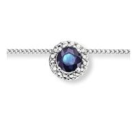 Goldkette ONE ELEMENT "Safir Halskette aus 333 Weißgold 45 cm Ø 6,2 mm", blau (silber), Halsketten, Damen, Gold Weißgold 333, Gold, Weißgold 333, Goldkette, Sorgfältig verarbeitet - langlebig & angene