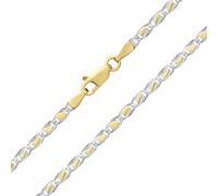Goldkette Valentino aus Gelb- und Weißgold 585 mit geschliffenen Gliedern 2,5 mm variante 50 cm