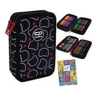 Goldkids COOLPACK 2-fache Federtasche Federmappe Federmäppchen Bear 35-teilig Schüleretui Stifte und Pinsel Fanartikel inkl. Aufgabenheft Federbox Etui Stiftetasche Schlamper-Etui Schul-Etui