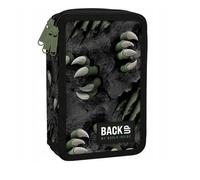 Goldkids - Federmäppchen 3 Fächer - Mäppchen für Mädchen - Federmappe 3-Fach Federtasche Gefüllte Schüleretui Schulmäppchen und Hausaufgabenheft - Raubtierkrallen