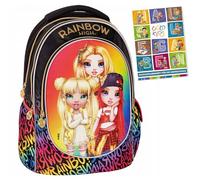 Goldkids - Rucksack Schulrucksack Teenager Kinderrucksack für Jungen und Mädchen mit RAINBOW HIGH GOLDEN - Hausaufgabenheft