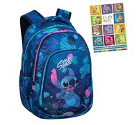 Goldkids - Rucksack Schulrucksack Teenager Kinderrucksack für Jungen und Mädchen mit Stitch Motiv - Hausaufgabenheft