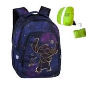 Goldkids - Rucksack Schulrucksack Teenager Kinderrucksack für Jungen und Mädchen Ranzen Tornister Schulltasche und Regenschutz - Stitch Motiv