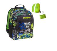 Goldkids - Rucksack Schulrucksack Teenager Kinderrucksack für Jungen und Mädchen Ranzen Tornister Schulltasche und Regenschutz - ROAD TO WIN