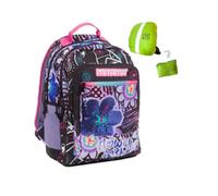 Goldkids - Rucksack Schulrucksack Teenager Kinderrucksack für Jungen und Mädchen Ranzen Tornister Schulltasche und Regenschutz - Blumen