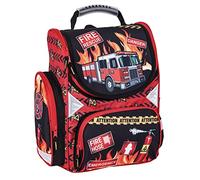 Goldkids Schulrucksack Schulranzen Feuerwehr Firefighters Motiv ergonomischer Ranzen Tornister Rucksack Schulltasche Jungen Mädchen inkl. Regenschutz