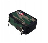 Goldkids St. Right XXL Federtasche Federmappe Federmäppchen 46-teilig gefüllte Schüleretui 3-stöckig 19 x 13 x 7 cm inkl. Füller und leuchtender Anhänger Military Moro