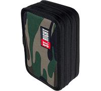 Goldkids St. Right XXL Federtasche Federmappe Federmäppchen 46-teilig gefüllte Schüleretui 3-stöckig 19 x 13 x 7 cm inkl. Füller Junge Mädchen und leuchtender Anhänger