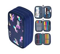 Goldkids St. Right XXL Federtasche Federmappe Federmäppchen 46-teilig gefüllte Schüleretui 3-stöckig 19 x 13 x 7 cm inkl. Hausaufgabenheft Holo Unicorns Einhorn