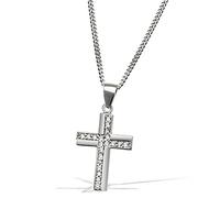 Goldmaid Damen-Kette mit Anhänger Kreuz 925 Sterlingsilber rhodiniert Schmuck
