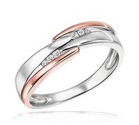 Goldmaid Damen-Ring 925 Sterling Silber weiß Diamanten Diamanten 0,07 ct. Gr. 54 (17.2)