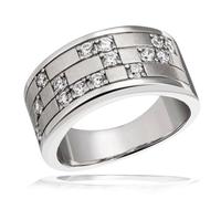 Goldmaid Damen-Ring zum Jahrestag 925 Sterlingsilber mit Boden gesandelt 15 Zirkonia