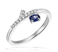 Goldmaid Damen-Ringe zum Jahrestag bough blue 925 Sterlingsilber 1 tansanitfarbener Zirkonia
