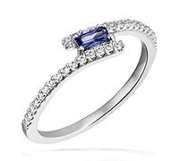 Goldmaid Damen-Ringe zum Jahrestag sparkling blue 925 Sterlingsilber 1 tansanitfarbener Zirkonia