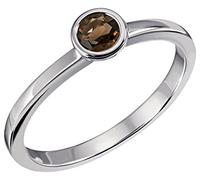Goldmaid Damenring True colors 925 Sterlingsilber 1 Rauchquarz braun facettiert 4,0 mm