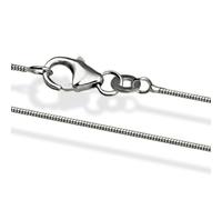 Goldmaid Unisex-Schlangenkette 585 Weißgold 50 cm Karabinerverschluss Schmuck