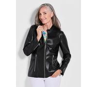 Goldner Bikerjacke Damen schwarz, 46