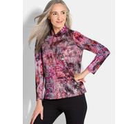 Goldner Blusenshirt Damen aubergine, 40