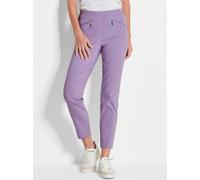 7/8-Hose GOLDNER "Kurzgröße Stretchhose LOUISA, dehnbar & mit Taschen", Damen, Gr. 23, K-Gr, lila, Obermaterial: 67% Baumwolle CO. 28% Polyamid PA. 5% Elasthan EL., normal, Hosen 7/8-Hose, Ohne (17335