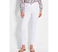 7/8-Hose GOLDNER "Kurzgröße Slim Fit Jeans BELLA mit Dehnbund", Damen, Gr. 23, K-Gr, weiß, Obermaterial: 56% Baumwolle CO. 27% Polyester PES. 14% Viskose CV. 3% Elasthan EL., normal, Hosen 7/8-Hose, O