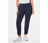 Caprihose GOLDNER "7/8-Stretchhose", Damen, Gr. 56, N + K Gr, blau (marine), Obermaterial: 67% Baumwolle CO. 28% Polyamid PA. 5% Elasthan EL., Hosen Caprihose, Seitenschlitze (34380730-56) marine