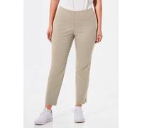 Caprihose GOLDNER "7/8-Stretchhose", Damen, Gr. 60, N + K Gr, lila (sand), Obermaterial: 67% Baumwolle CO. 28% Polyamid PA. 5% Elasthan EL., Hosen Caprihose, Seitenschlitze (59438331-60) sand