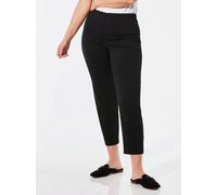Caprihose GOLDNER "7/8-Stretchhose", Damen, Gr. 62, N + K Gr, schwarz, Obermaterial: 67% Baumwolle CO. 28% Polyamid PA. 5% Elasthan EL., Hosen Caprihose, Seitenschlitze (54026355-62) schwarz