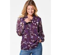 Goldner Chiffon Blusen Damen lila, 21