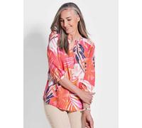 Goldner Druckbluse Damen koralle, 48
