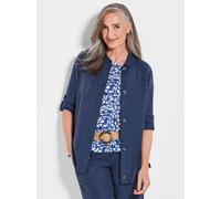 Goldner Hemdbluse Damen Lyocell blau, 23