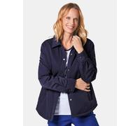 Kurzjacke GOLDNER "Leicht wattierte Jacke", Damen, Gr. 46, blau (marine), Obermaterial: 88% Polyester PES. 12% Polyamid PA., Manschette, Jacken Kurzjacke, mit leichter Wattierung (95249663-46) marine