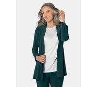 Goldner Jersey-Longjacke Damen smaragd, 46