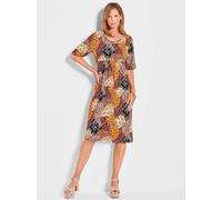 Goldner Jerseykleid Damen braun, 46