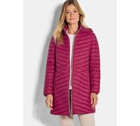 Goldner Kurzgröße: Gefütterter langer Mantel mit Kapuze Damen bordeaux, 21