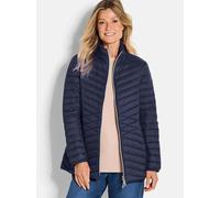 Goldner Kurzgröße: Herbstjacke mit Daunen, Stehkragen Damen marine, 22