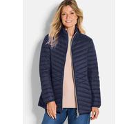 Goldner Kurzgröße: Herbstjacke mit Daunen, Stehkragen Damen marine, 24