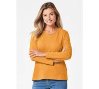 Goldner Langarm-Shirts Damen Baumwolle gelb, 54